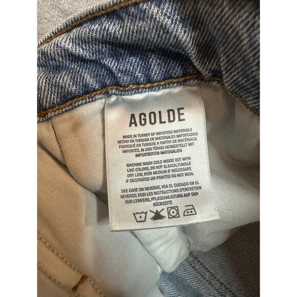Agolde Reworked Belted 90's Straight Jeans Size 28 - Picture 4 of 7